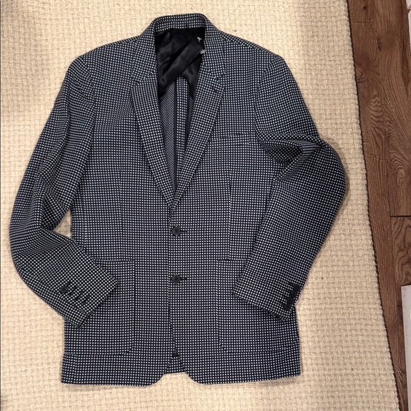 Sandro Paris MENS Blazer Black and White Checkered 46 - Picture 1 of 15